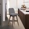 Armen Living Amalie Swivel Bar Stool in Gray Oak Wood Finish with Gray Boucle Fabric 840254332027 - alternate 4